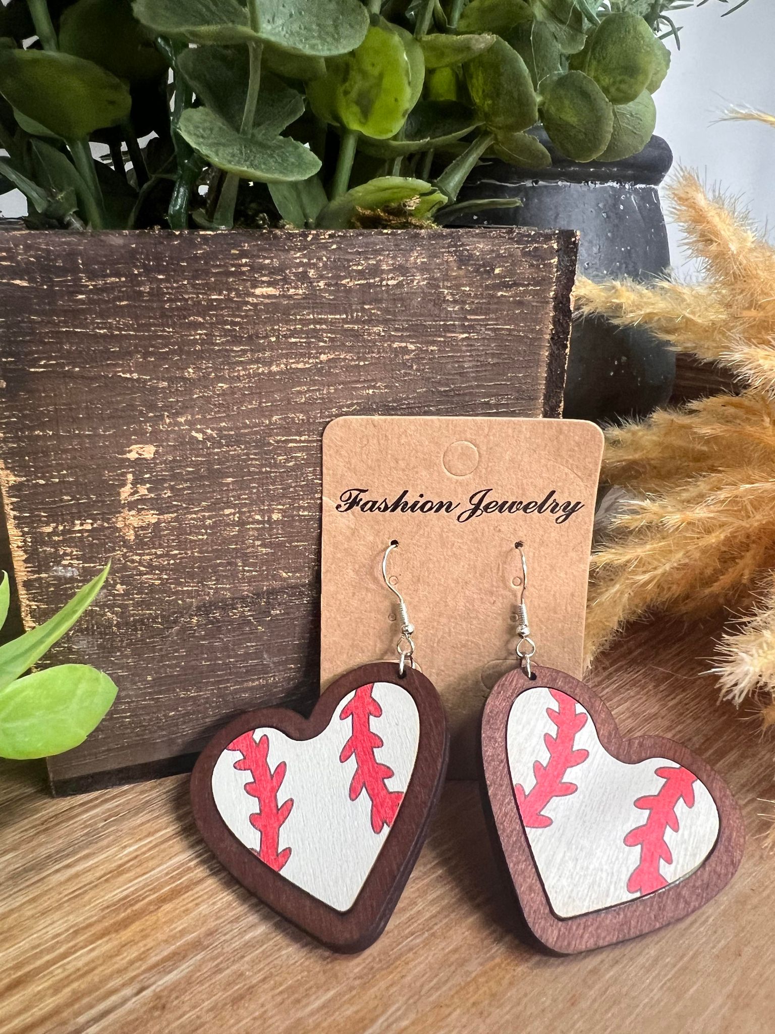 Baseball Heart Earrings- ASK Apparel LLC