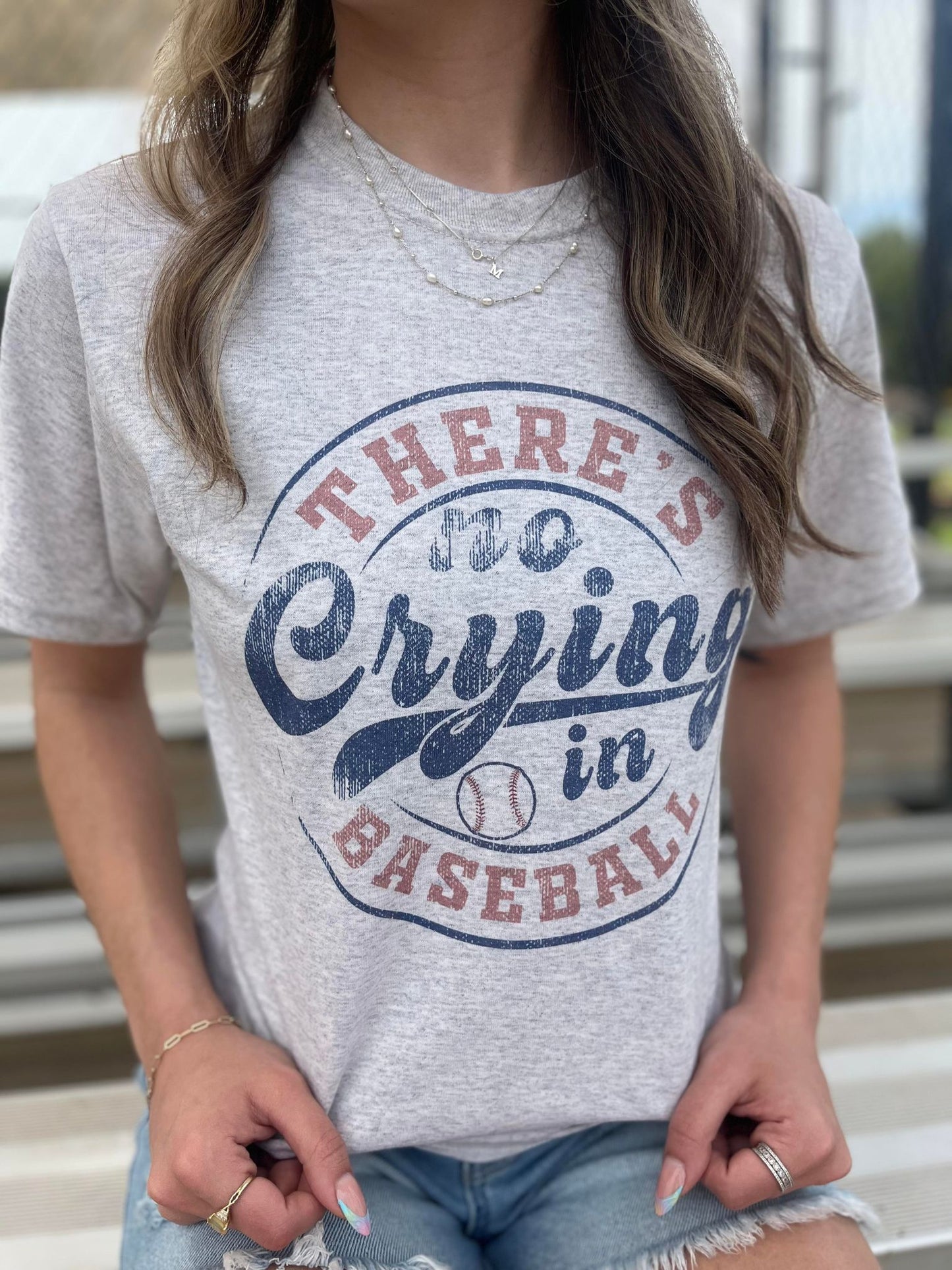 There's No Crying in Baseball Tee- ASK Apparel LLC