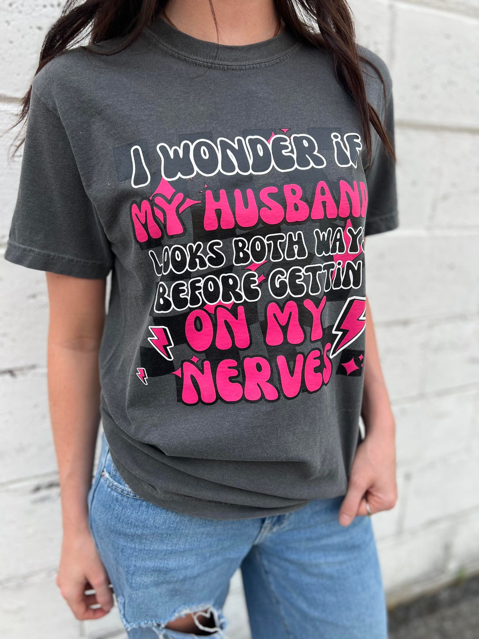 I Wonder if My Husband Thinks Tee- ASK Apparel LLC