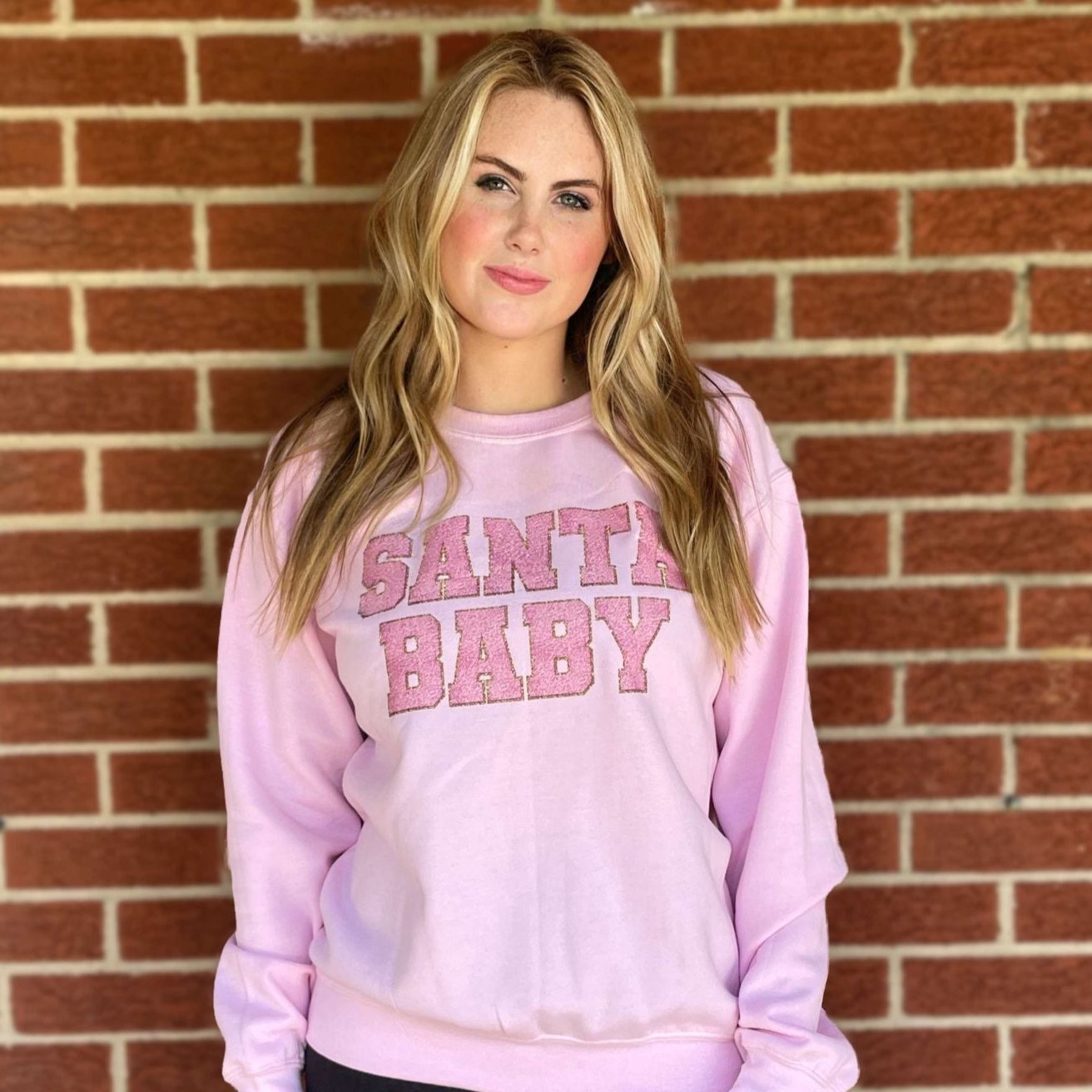 Pink Santa Baby Sweatshirt