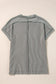 Medium Grey Textured Knit Exposed Stitching T-shirt