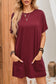 Side Pockets Short Sleeve Tunic Top