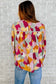 Multicolor Abstract Printed Long Sleeve Blouse