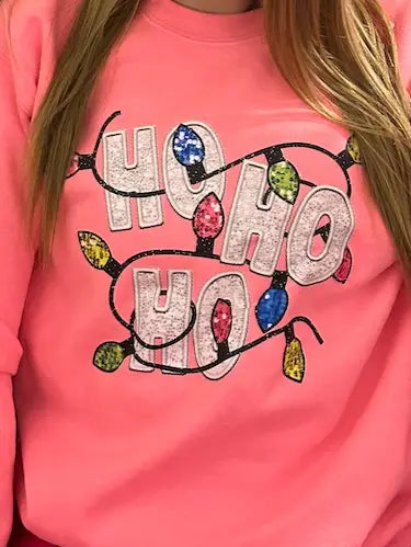 Ho Ho Ho Pink Sweatshirt