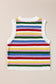 Multicolour Striped Knitted Eyelet Slim Sweater Vest