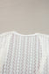 White Stylish Hollow Out Knit Drop Shoulder Cardigan