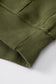 Green Fleece Lined Zip Up Stand Collar Thumbhole Sleeve Sweatshirt