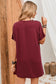 Side Pockets Short Sleeve Tunic Top