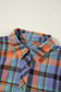 Orange Plaid Print Loose Vintage Shirt