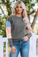 Gray Colorblock Long Sleeve Pullover Sweatshirt