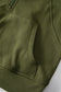 Green Fleece Lined Zip Up Stand Collar Thumbhole Sleeve Sweatshirt