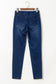 Ashleigh Blue Multiple Pockets Straight Leg Washed Stretchy Knit Casual Jeans