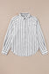 Black Stripe Chest Pocket Buttoned Oversized Shirt