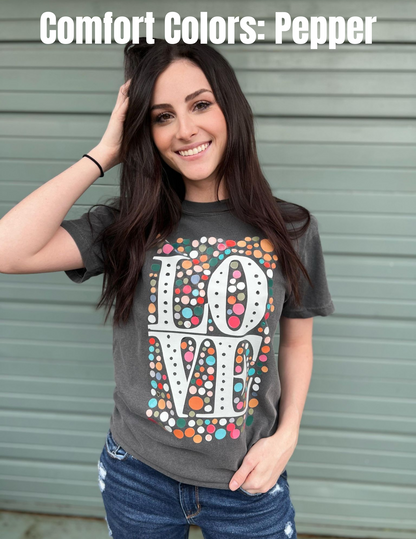 Mutli Colored Love Tee