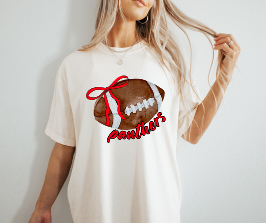 Custom Coquette Football + Mascot Tee