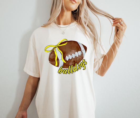 Custom Coquette Football + Mascot Tee