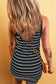 Black Stripe Ribbed Knit Tank Mini Dress