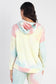 Cherish Apparel Drawstring Tie-Dye Dropped Shoulder Hoodie