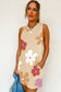 Apricot Daisy Flower Print Tank Dress