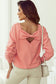 Pale Chestnut Bowknot Dewback Round Neck Sweatshirt