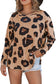 Leopard Print Long Sleeve Loose Top