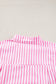 Pink Stripe Dolman Sleeve Oversize Shirt