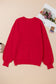 Racing Red Sparkle All The Way Tinsel Crew Neck Plus Size Sweater