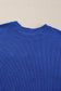 Bluing Corded GAME DAY Graphic Long Sleeve Crewneck Top