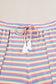 Pink Stripe Rainbow Tee Tasseled String Wide Leg Pants Set