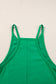 Bright Green Sleeveless Pocketed V Neck Jersey Romper