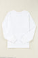 White Chenille Holly Jolly Graphic Long Sleeve Top