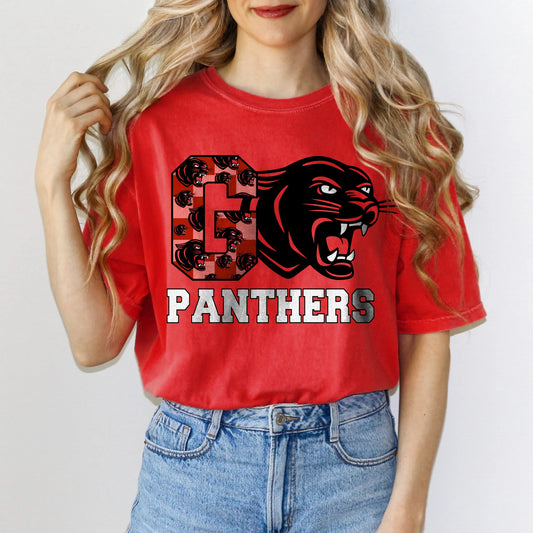 GO PANTHERS MASCOT TEE