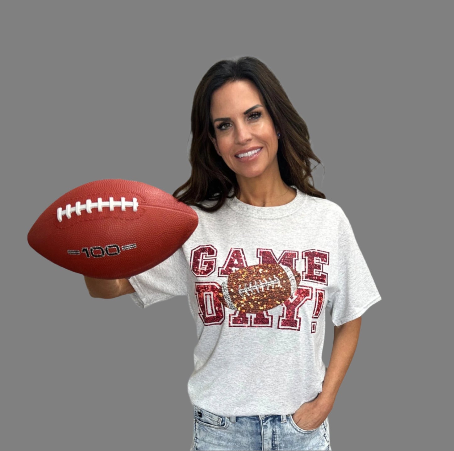 Faux Glitter Game Day Tee