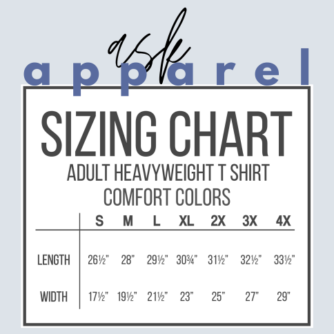 ask apparel sizing chart