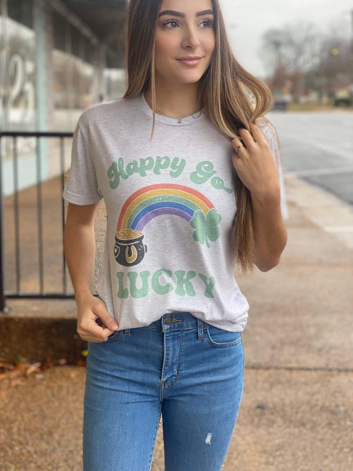 Happy Go Lucky Tee - ASK Apparel LLC