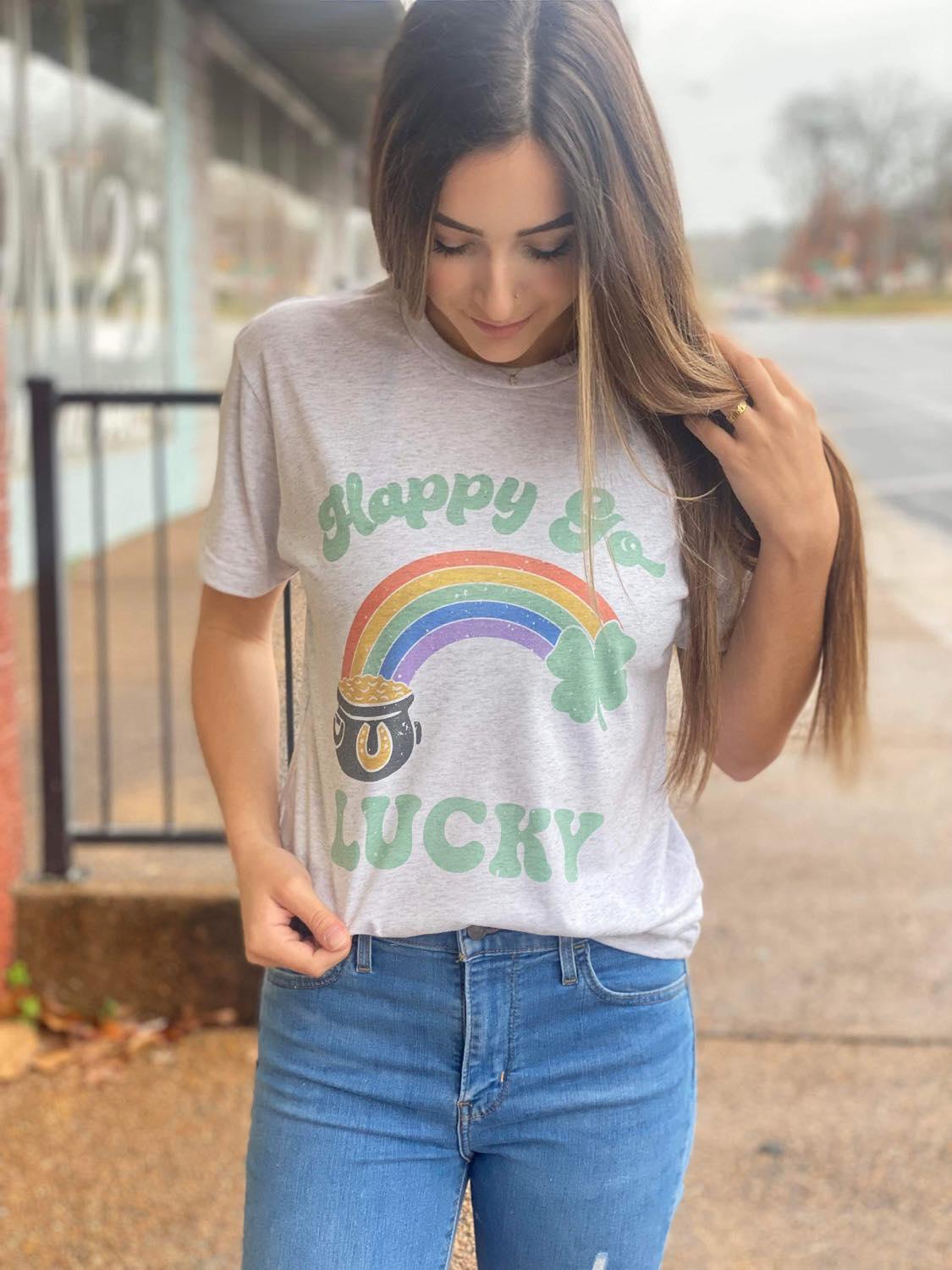 Happy Go Lucky Tee - ASK Apparel LLC