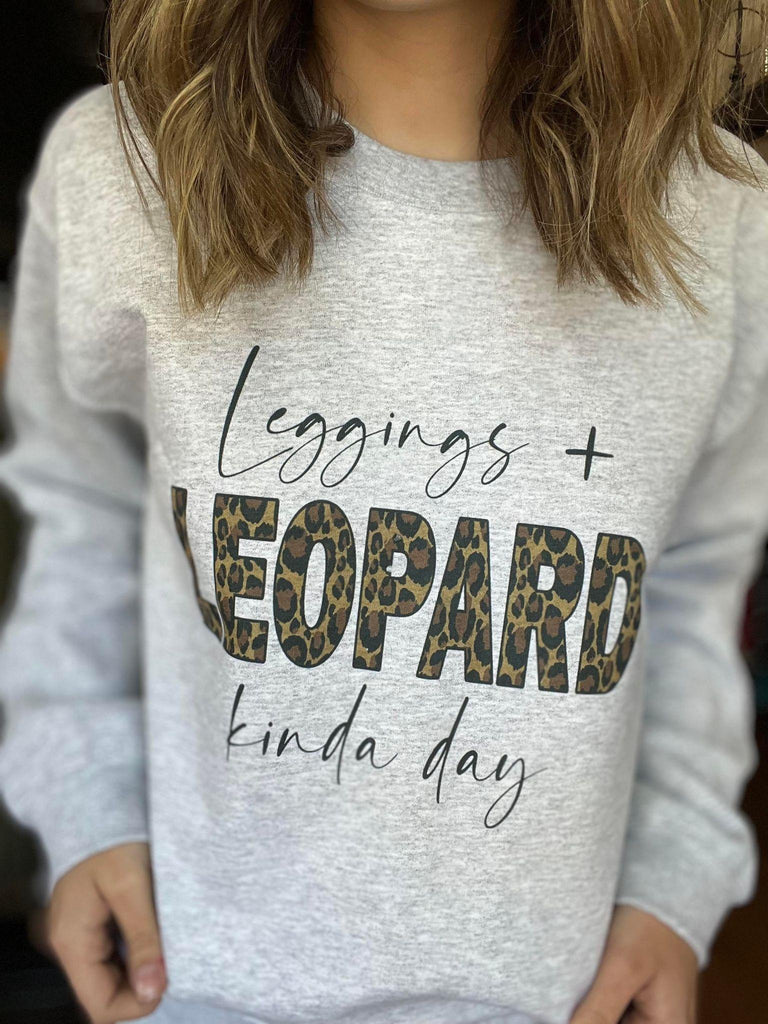 Leggings and Leopard Sweatshirt - ASK Apparel LLC