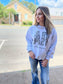 Leopard Daisy State Sweatshirt - ASK Apparel LLC