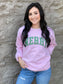 Pink Varsity Style Merry - ASK Apparel LLC