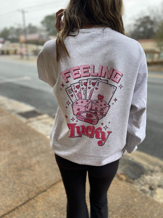 Sweat-shirt Feelin Lucky édition Saint-Valentin