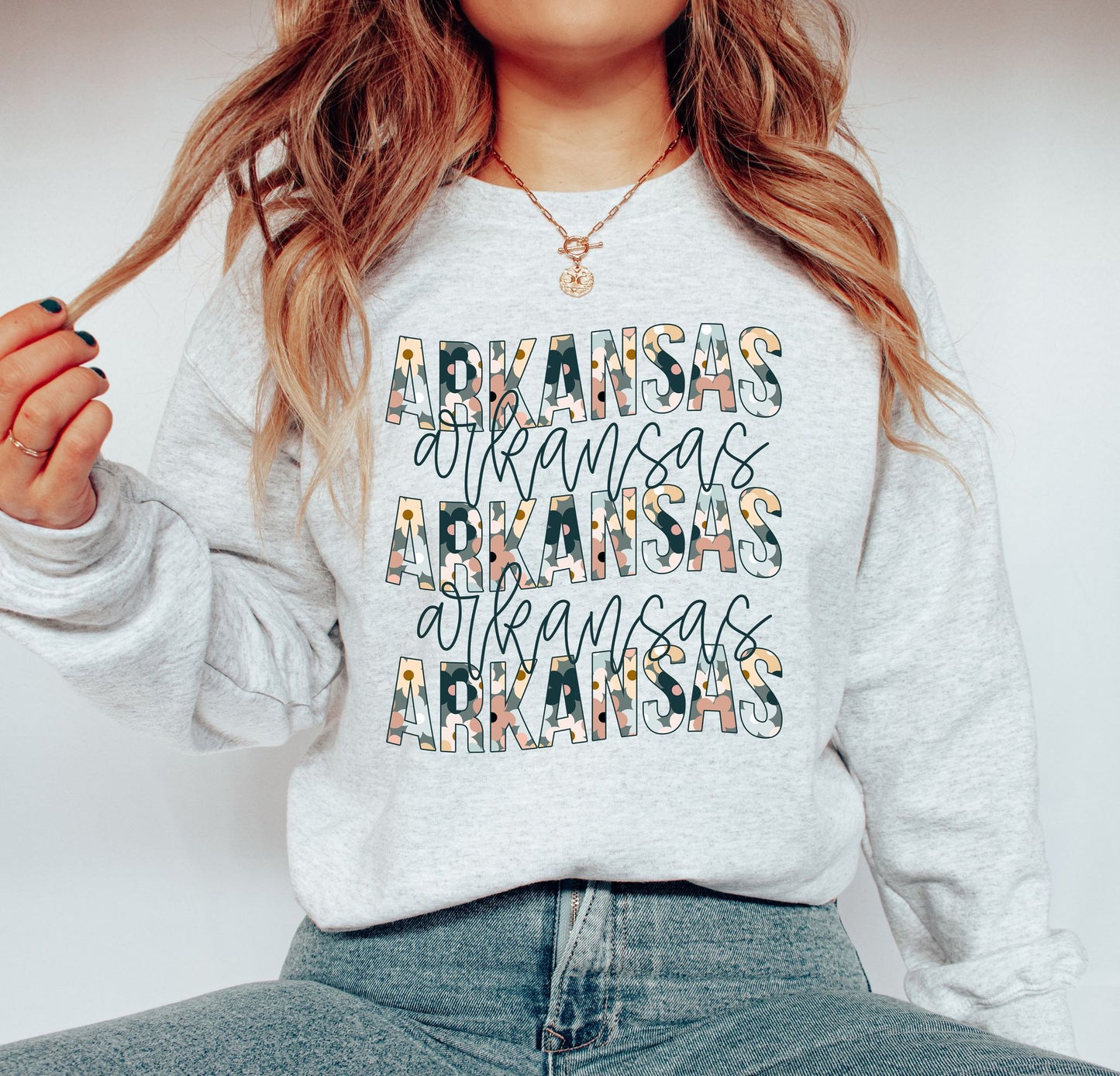 Floral state sweatshirt ask apparel