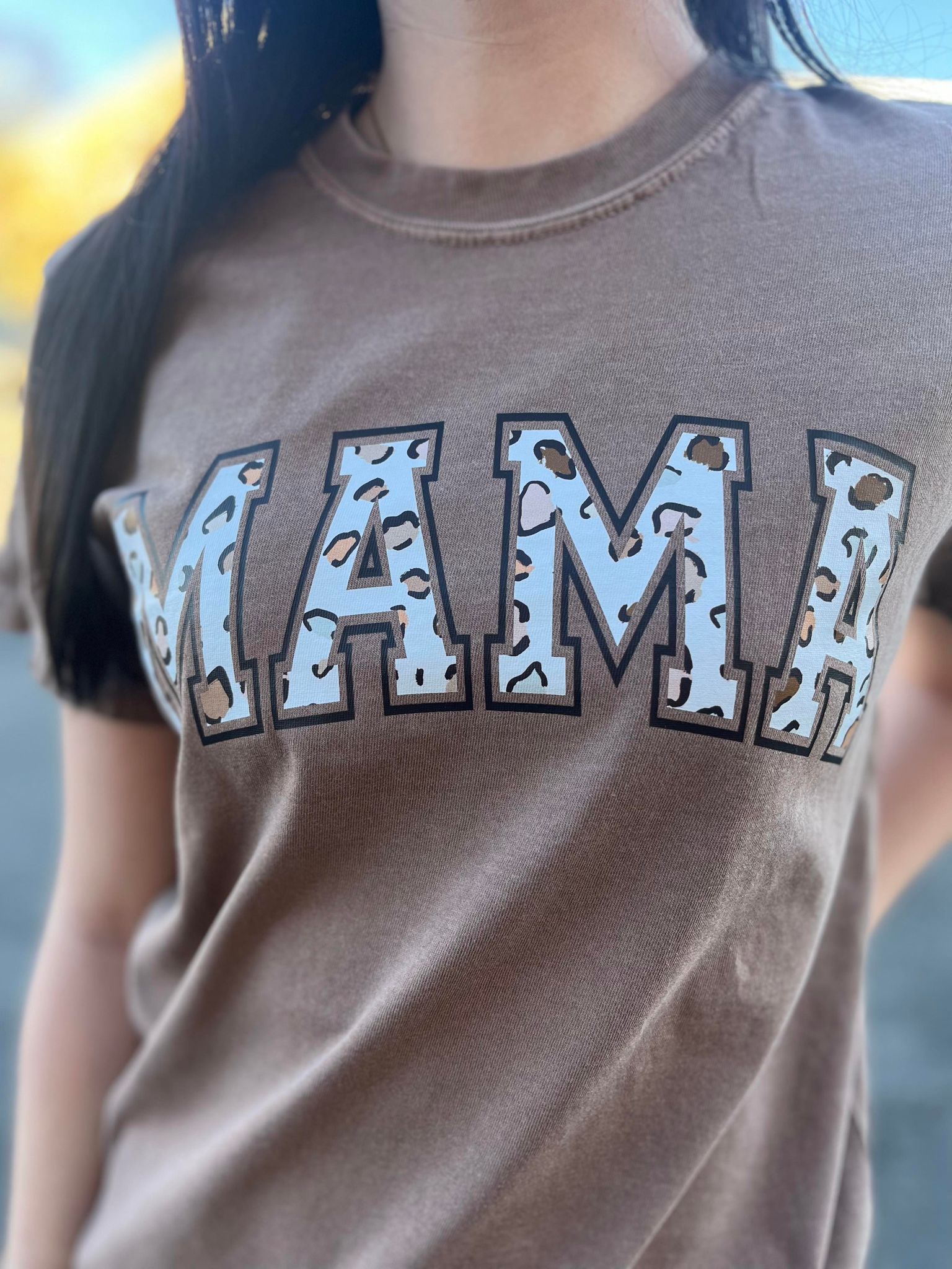 Brown leopard mama tee ask apparel