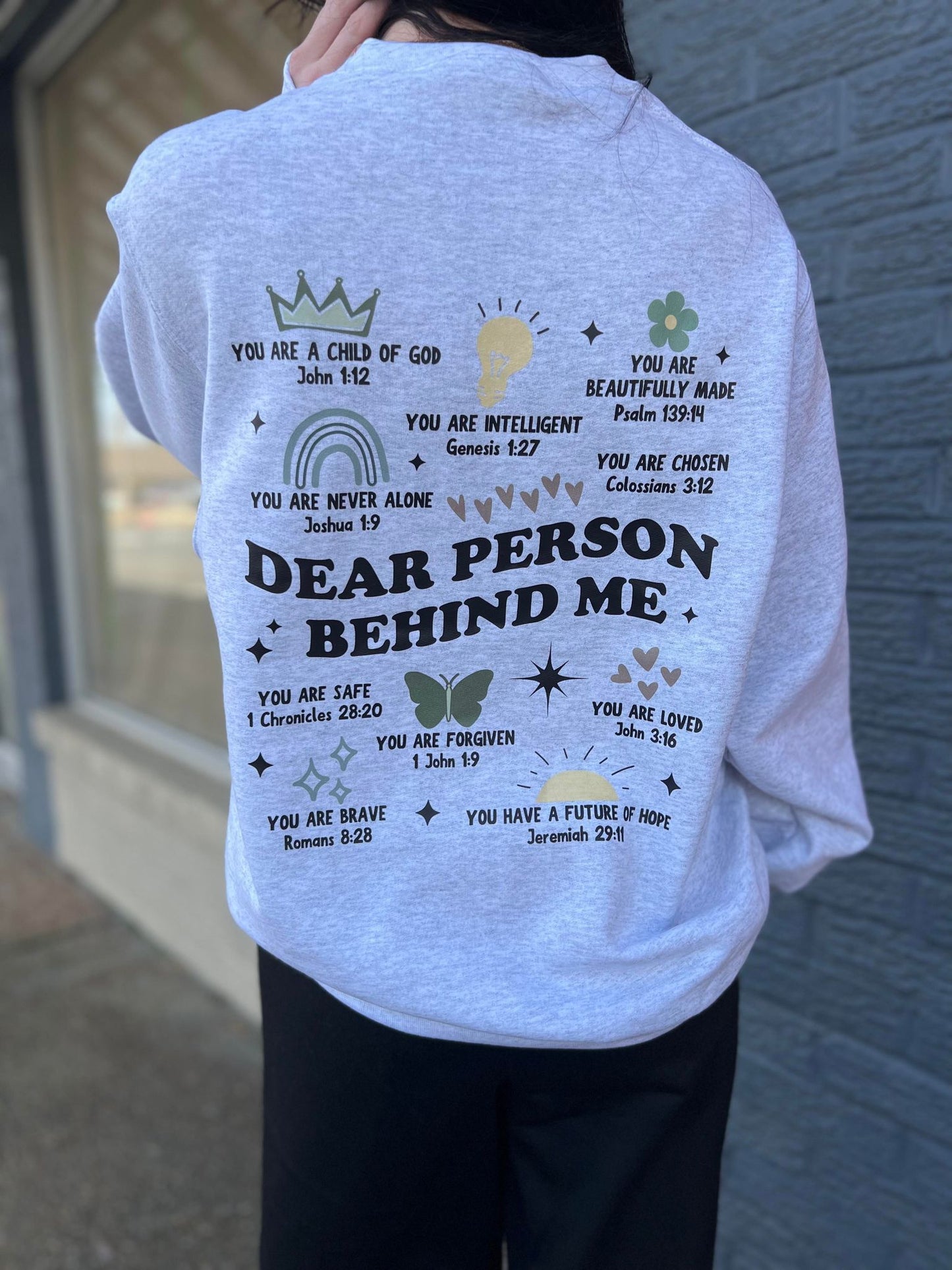 bible verse dear person behind me ask apparel