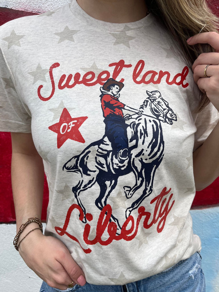 Sweet Land Of Liberty Star Tee-ASK Apparel LLC