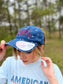USA Star With Hidden Ponytail Hat-ASK Apparel LLC