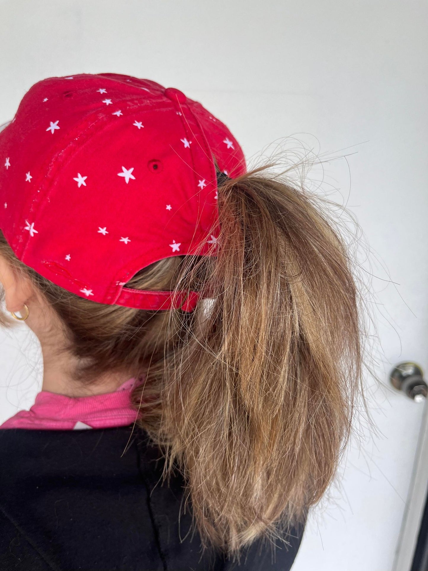 USA Star With Hidden Ponytail Hat-ASK Apparel LLC