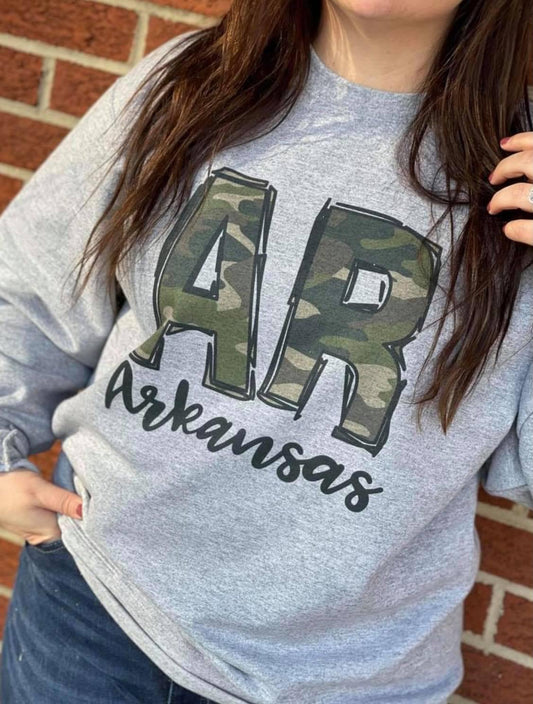 Camo State Sweatshirt-ASK Apparel LLC