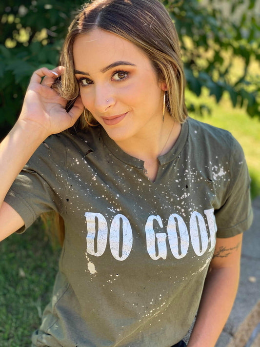 Do Good Distressed Tee-ASK Apparel LLC