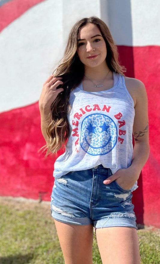 American Babe Smiley Tank Top