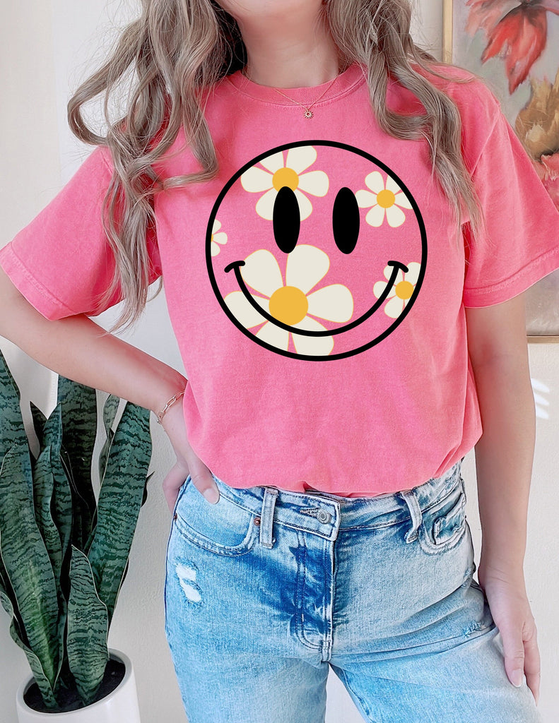 watermelon smiley daisy tee ask apparel
